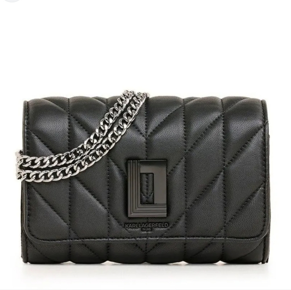 Karl Lagerfeld Quilted Chain Strap Bag NWT